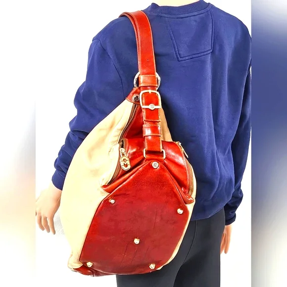 Marino Orlandi Brown and Tan Leather  Shoulder Bag Made In Italy. - Picture 14 of 14